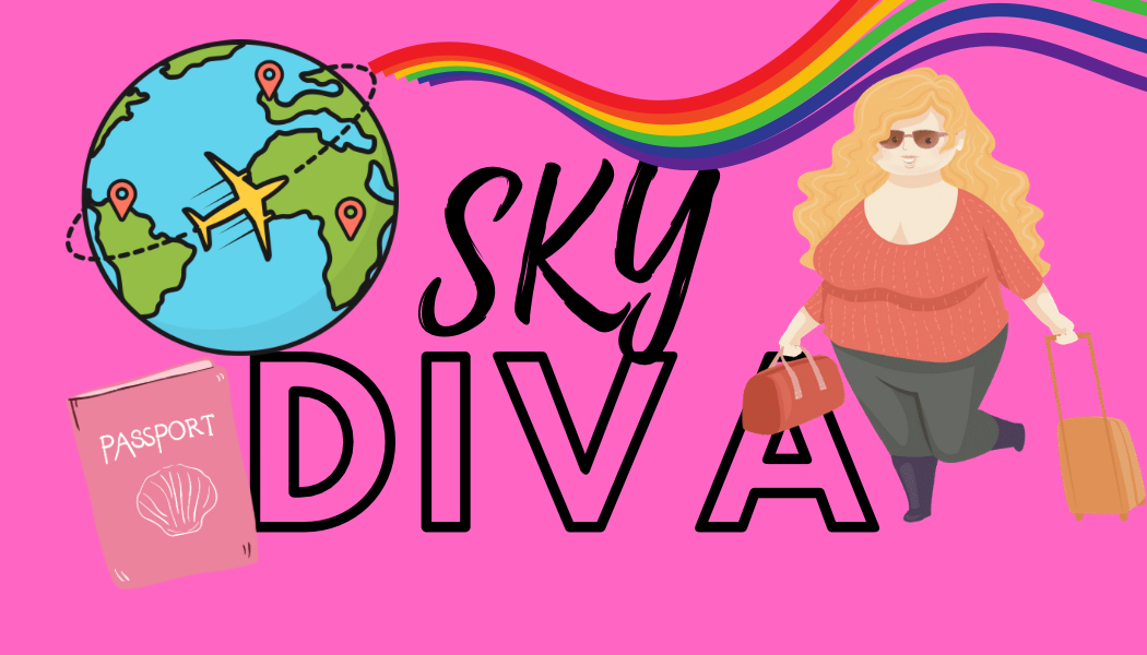 FULL FIGURE BLOND Sky Diva Zipper Bag