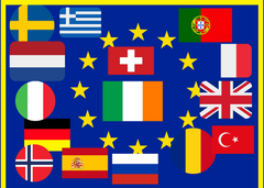 European Flags luggage tags
