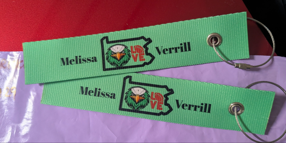 CUSTOM MADE LUGGAGE TAGS. PRINTED OR EMBROIDERED