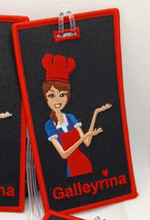 GALLEYRINA Dark Hair Luggage Tag