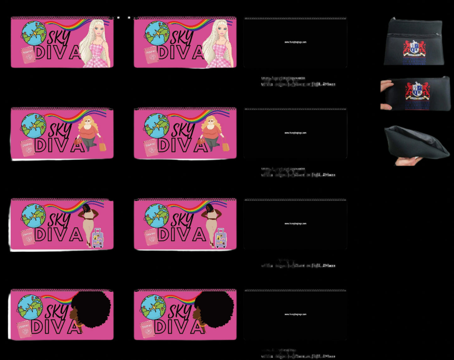 BARBIE BLOND Sky Diva Zipper Bag