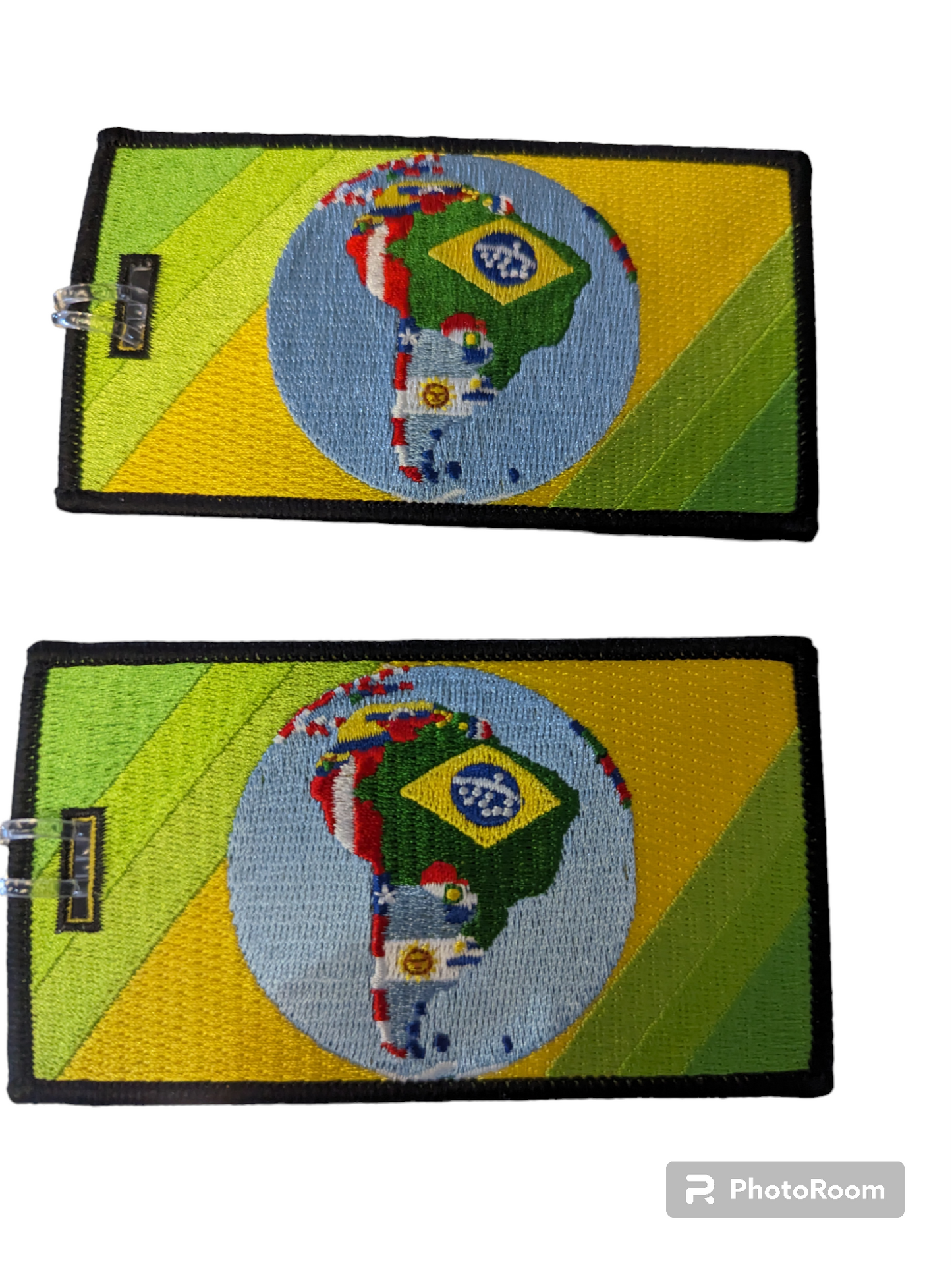 South American Flags Globe Luggage tag