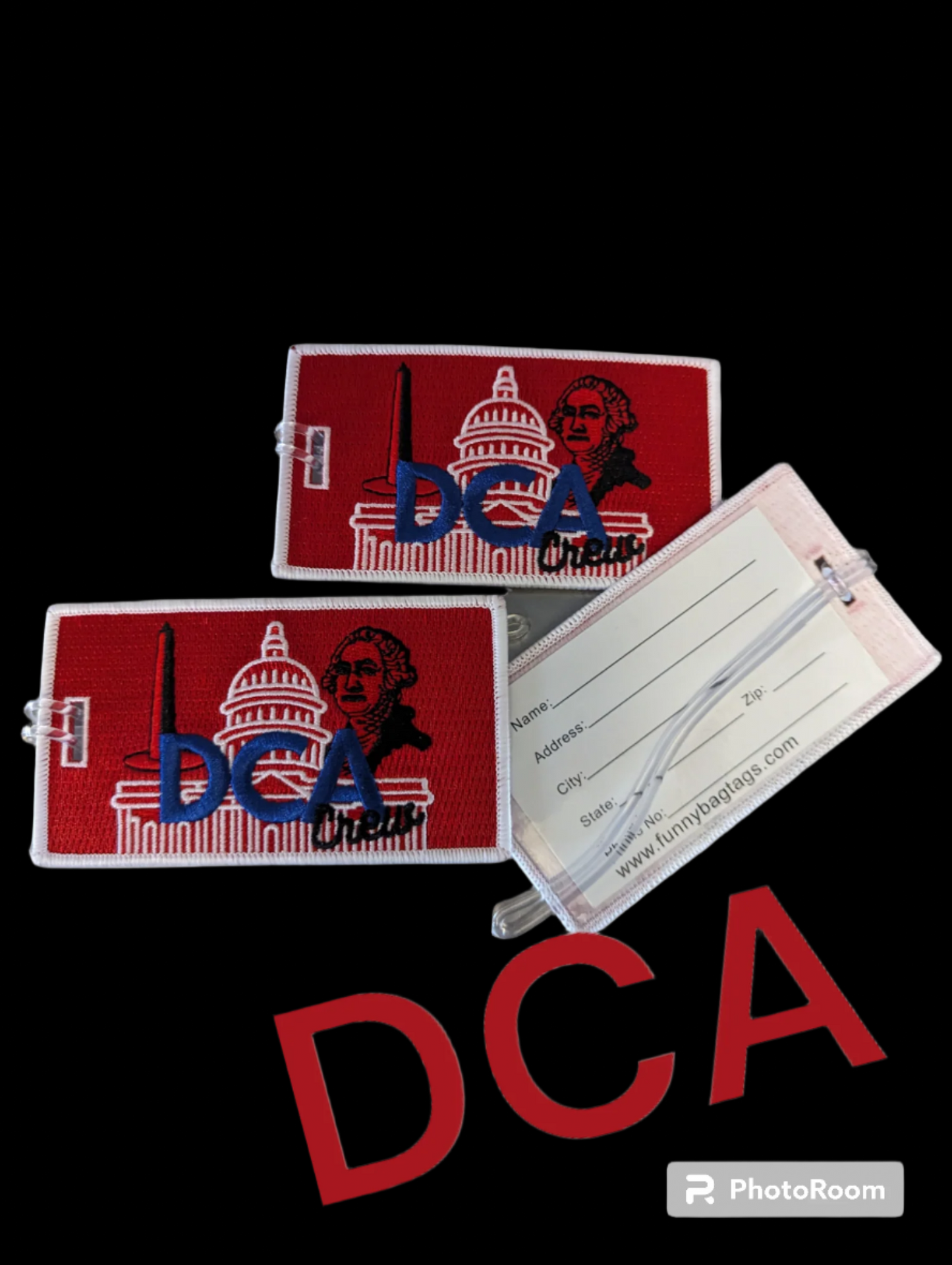 DCA CREW embroidered luggage tag