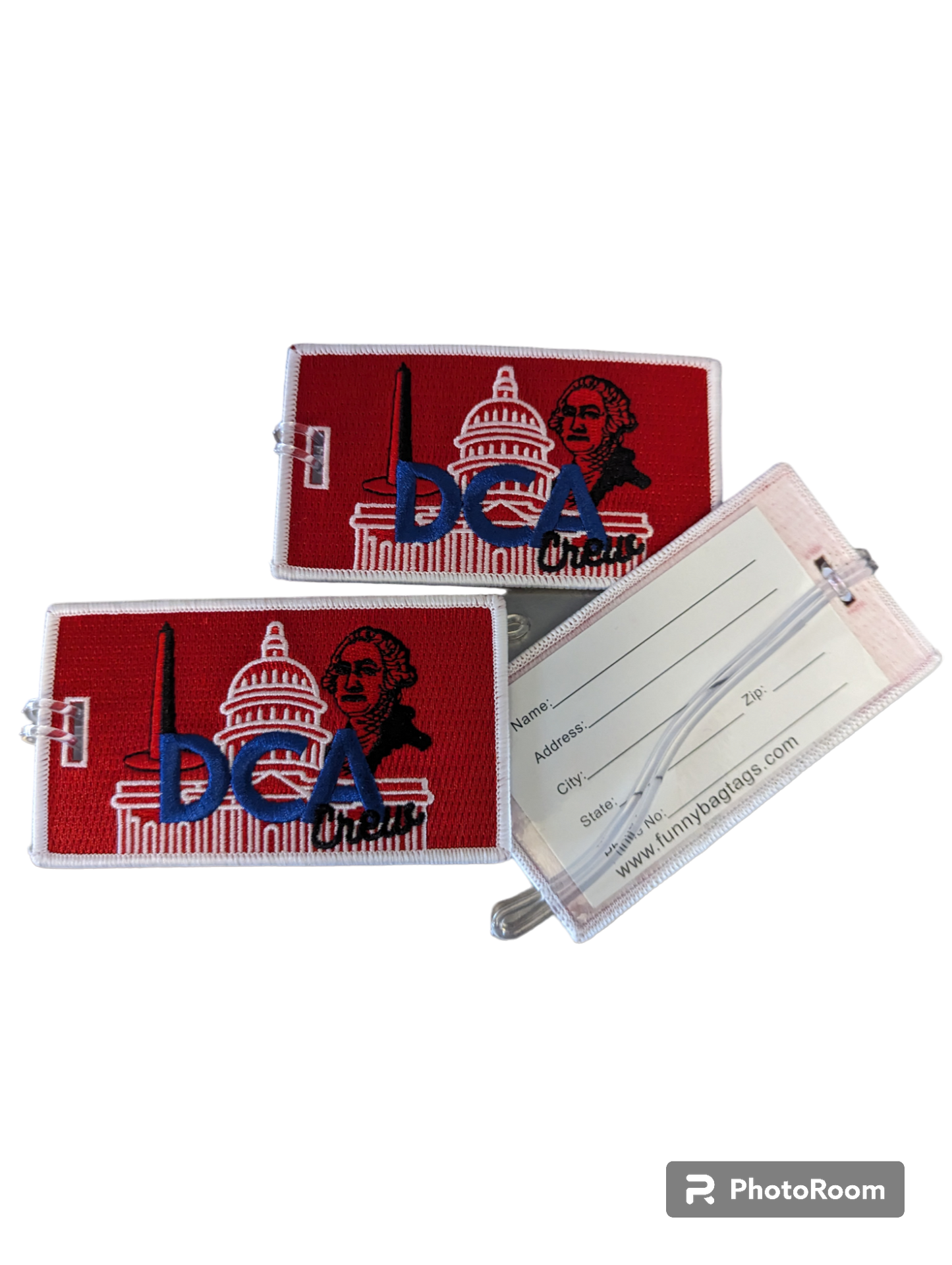 DCA CREW embroidered luggage tag