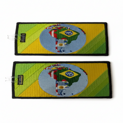 South American Flags Globe Luggage tag