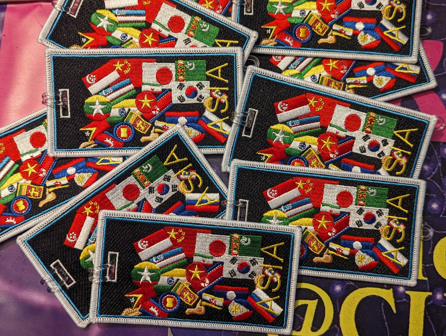 Asia Flags Luggage tags
