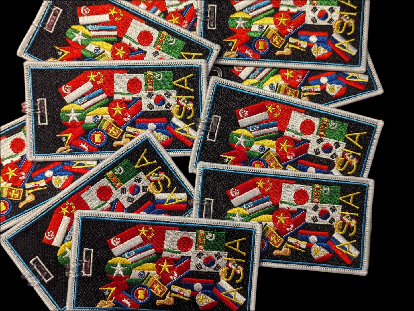 Asia Flags Luggage tags