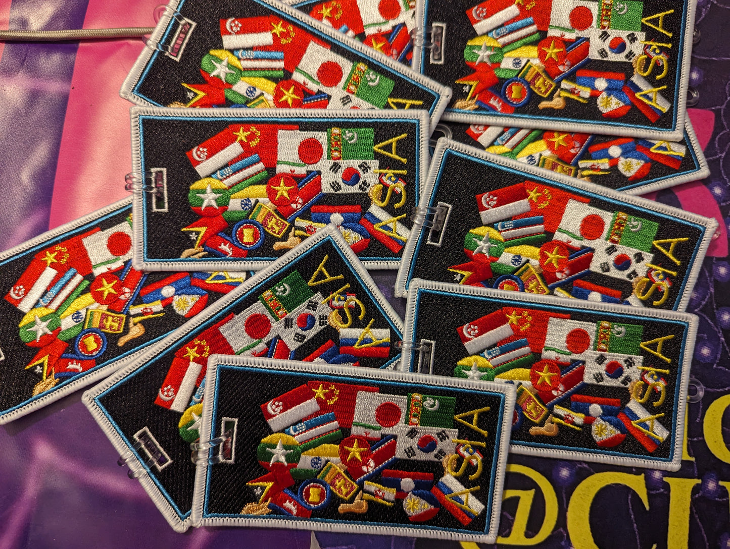 Asia Flags Luggage tags