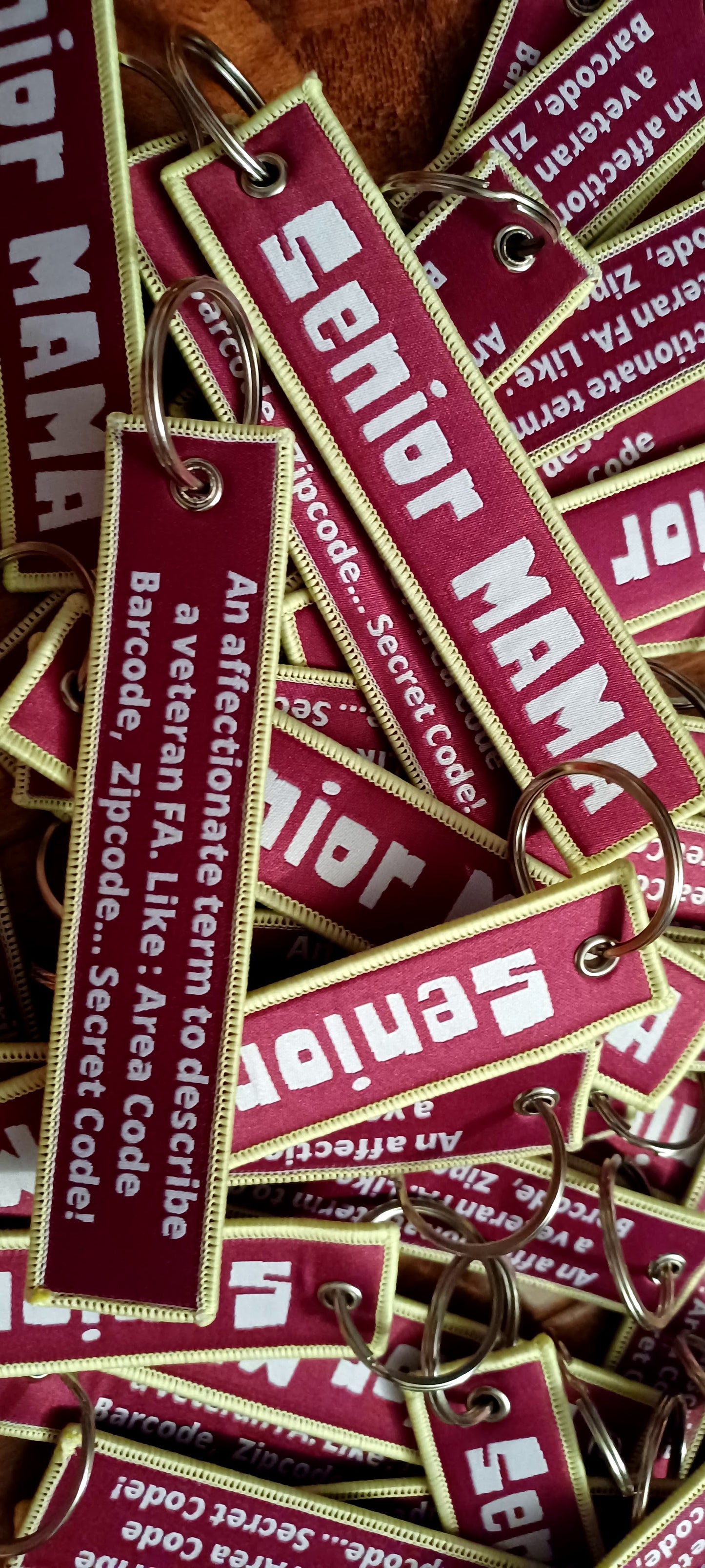 Senior Mama Luggage Tag Like…. China, DEL, you know.. Senior….