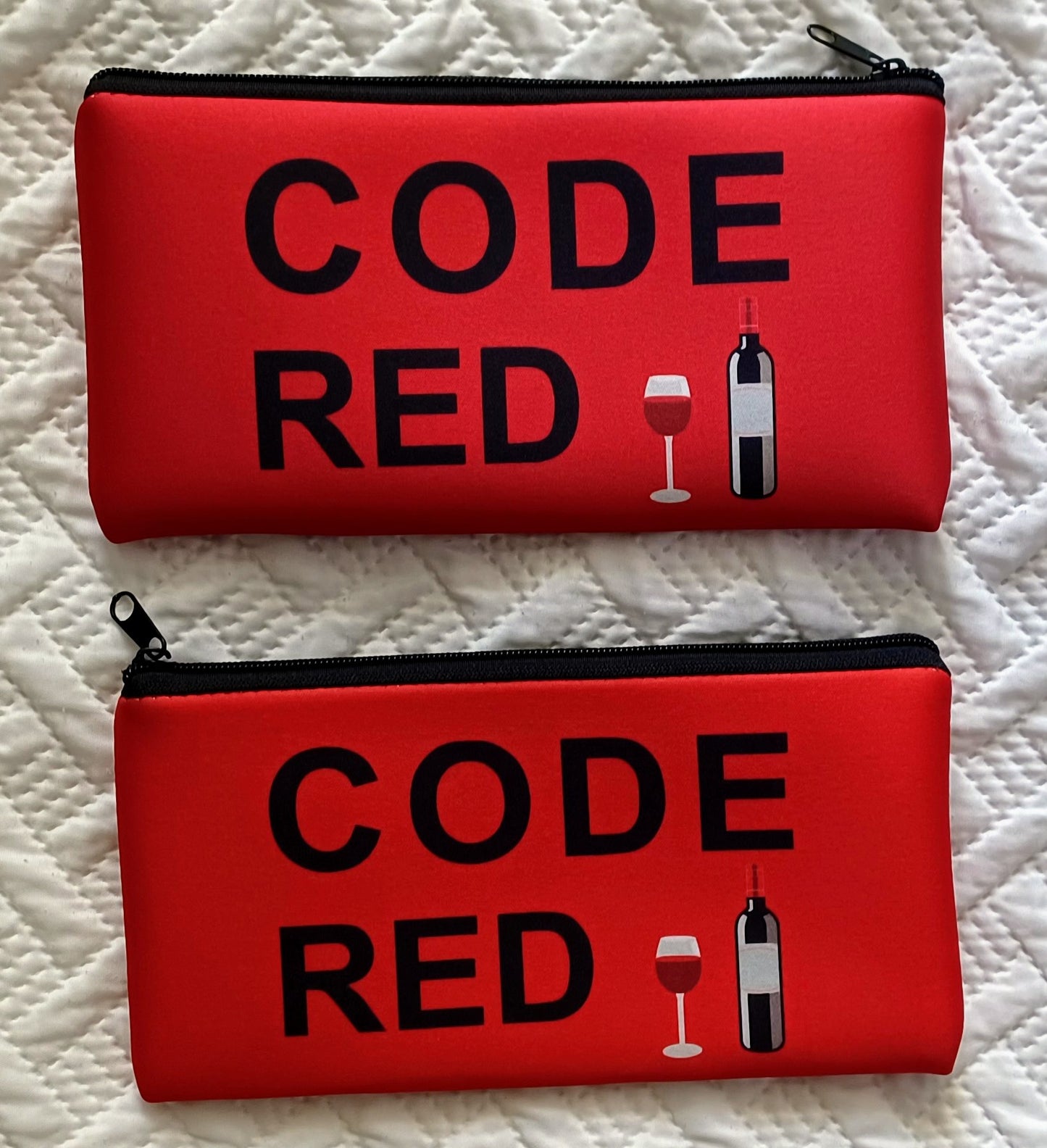 CODE RED ZIPPER BAG