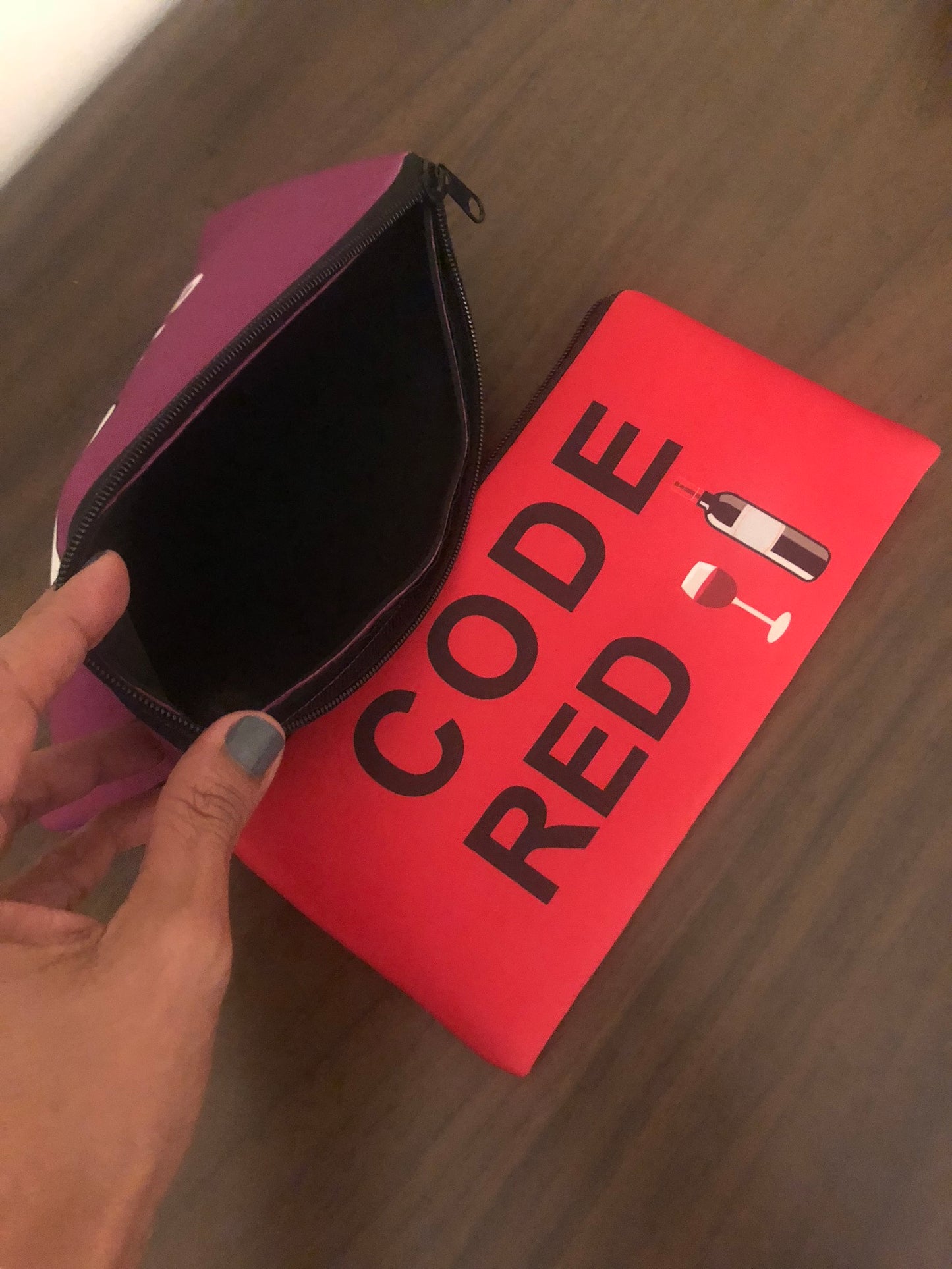 CODE RED ZIPPER BAG