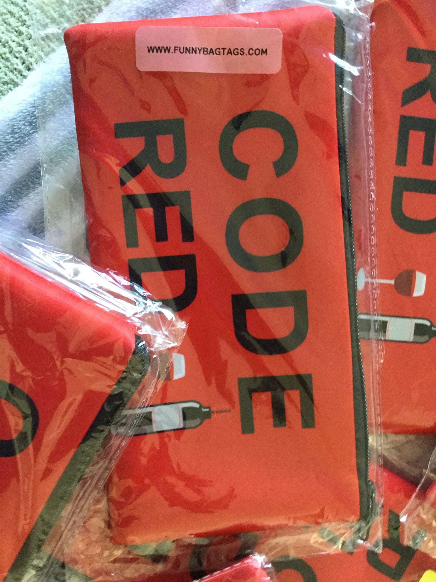 CODE RED ZIPPER BAG