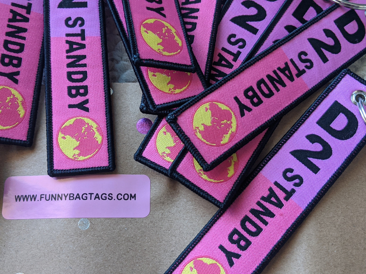 D2 STANDBY PINK Luggage Tag