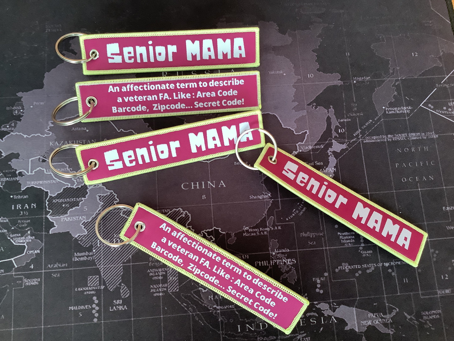 Senior Mama Luggage Tag Like…. China, DEL, you know.. Senior….