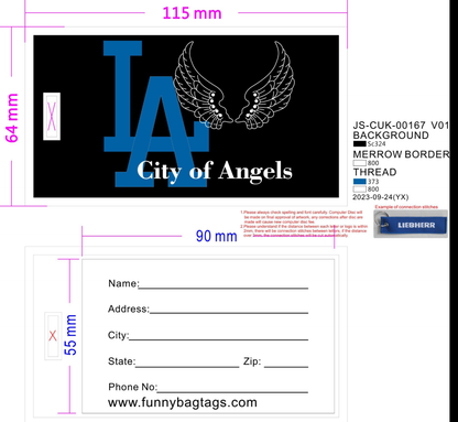 LA City of 👼 Angels Luggage Tag