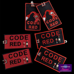 Code RED wine Bottle Luggage Tag
