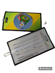 South American Flags Globe Luggage tag