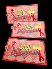 SKY PRINCESS Luggage Tag. BREAST CANCER AWARENESS