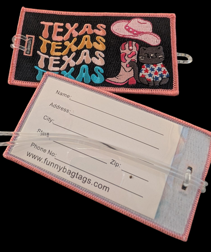 Texas Texas Texas luggage tag