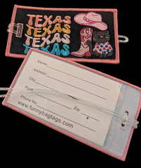 Texas Texas Texas luggage tag