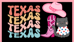 Texas Texas Texas luggage tag