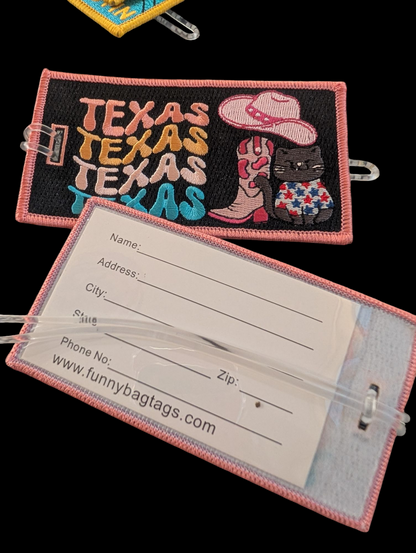 Texas Texas Texas luggage tag