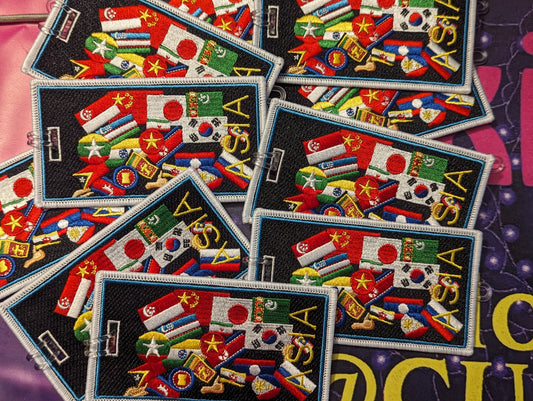 Asia Flags Luggage tags