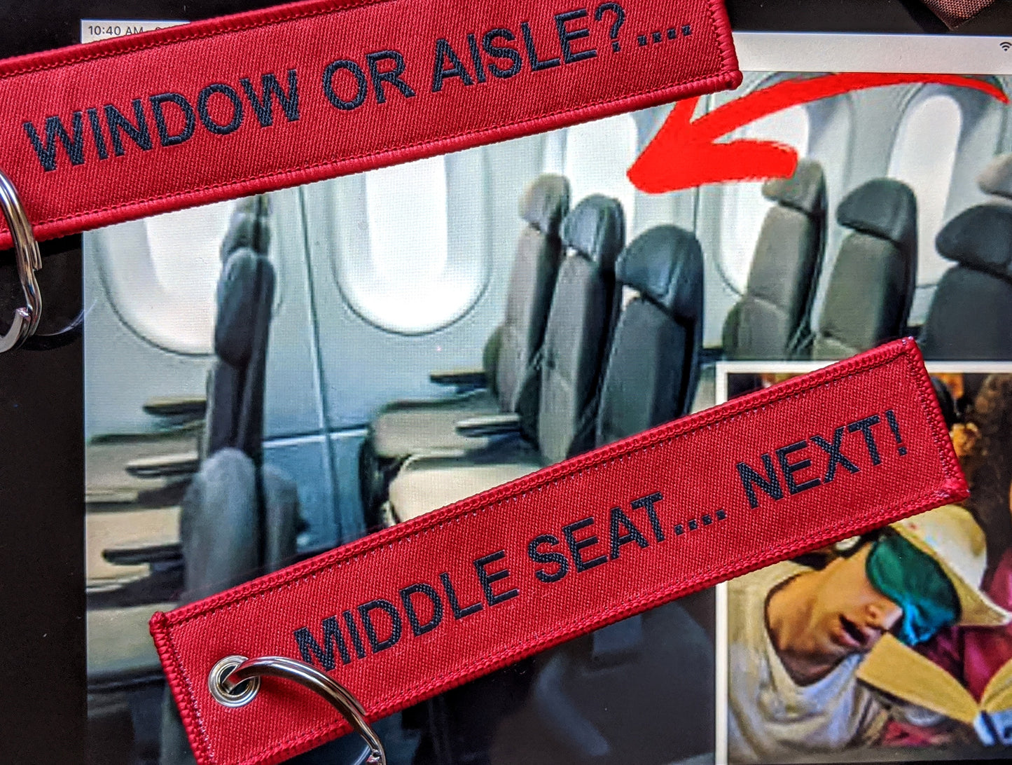WINDOW OR AISLE? Luggage Tag