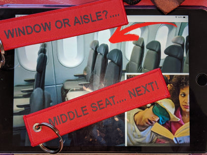 WINDOW OR AISLE? Luggage Tag