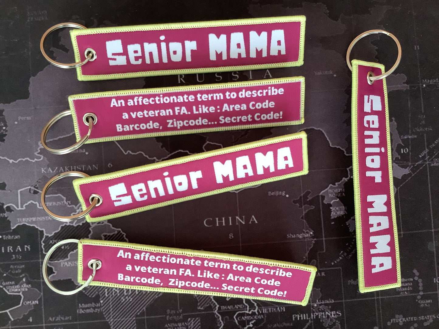 Senior Mama Luggage Tag Like…. China, DEL, you know.. Senior….